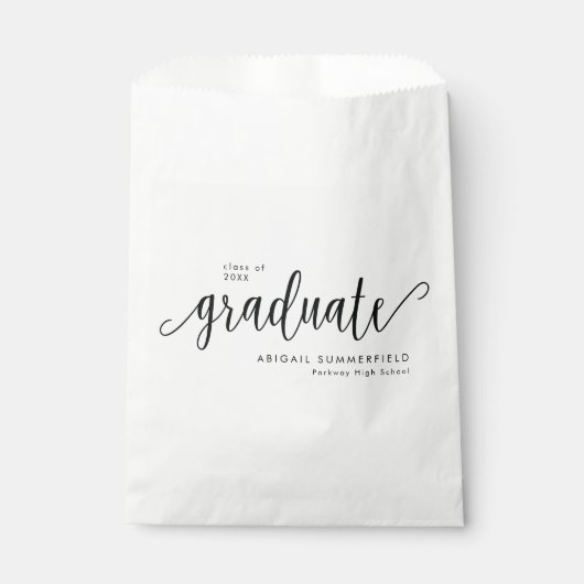 Afstudeerfeest Modern Elegant Bedankzakje (Voorkant)