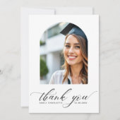 Afstudeerfeest Moderne boog foto Dank u kaarten (Voorkant)