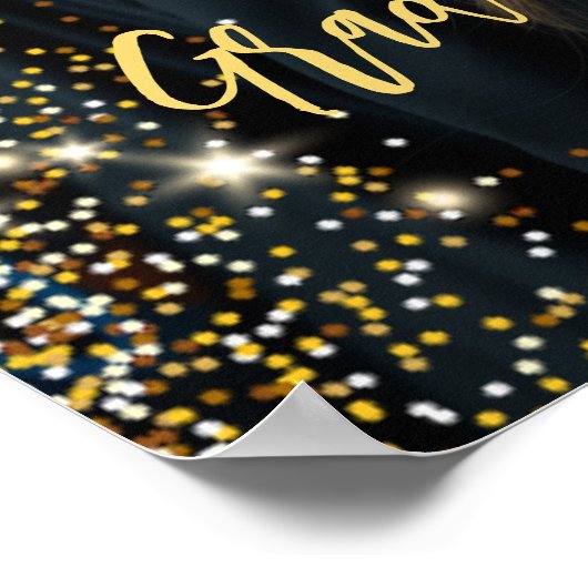 Afstudeerfeest moderne foto welkom teken poster (Hoek)