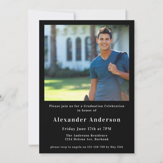 Afstudeerfeest Multi Photo Kaart (Achterkant)