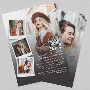 Afstudeerfeest Multi Photo QR Code Afstudeerder 20 Kaart