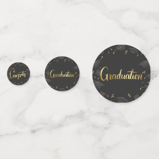 Afstudeerfeest Muts & Confetti Gratuleren Confetti (Voorkanten)