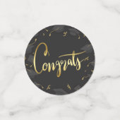 Afstudeerfeest Muts & Confetti Gratuleren Confetti (Kleine voorkant)