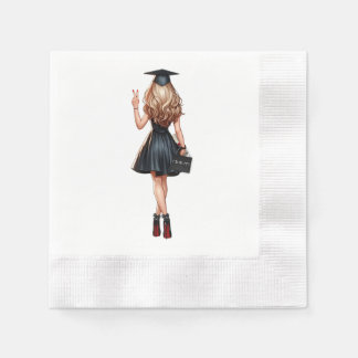 Afstudeerfeest Napkins Blonde 'Ik heb het gedaan!' Servet
