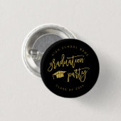 Afstudeerfeest Nep Gouden Jaarbuttons Ronde Button 3,2 Cm (Voorkant /achterkant)