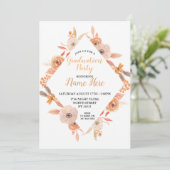 Afstudeerfeest  Nodig Herfst Herfst Auburn Kaart (Staand voorkant)