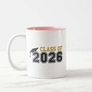 Afstudeerfeest ontwerp klas van 2026 - 54568 tweekleurige koffiemok