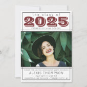 Afstudeerfeest Open Huis 2025 Foto Maroon Kaart (Voorkant)