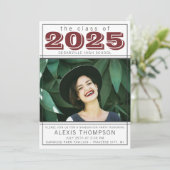 Afstudeerfeest Open Huis 2025 Foto Maroon Kaart (Staand voorkant)