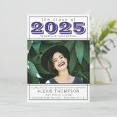 Afstudeerfeest Open Huis 2025 Foto Paarse Kaart (Staand voorkant)