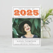 Afstudeerfeest Open Huis 2025 Foto Sinaasappel Kaart (Staand voorkant)