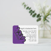 Afstudeerfeest Paarse foto invoegen Kaart 2024 (Staand voorkant)