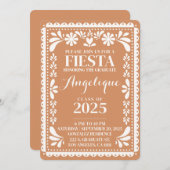 Afstudeerfeest Papel Picado Mexicaanse Fiesta 2025 Kaart (Voorkant / Achterkant)