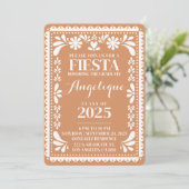 Afstudeerfeest Papel Picado Mexicaanse Fiesta 2025 Kaart (Staand voorkant)