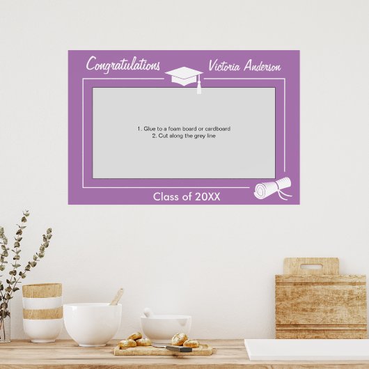 Afstudeerfeest Prop Foto Booth Frame Poster (Keuken)