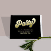 Afstudeerfeest QR Code Goud Moderne Typografie Informatiekaartje