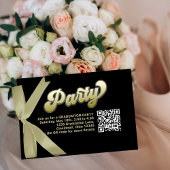 Afstudeerfeest QR Code Goud Moderne Typografie Informatiekaartje