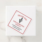 Afstudeerfeest Rode Zwarte Veterinaire School Bedankjes Labels (In situ)