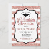 Afstudeerfeest - Roos Gold White Kaart (Voorkant)