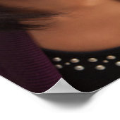 Afstudeerfeest roos gouden blush sterren foto 2025 poster (Hoek)