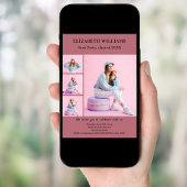 Afstudeerfeest roos gouden fotocollage kaart