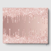 Afstudeerfeest roos gouden roze druppels naam gastenboek (Achterkant)