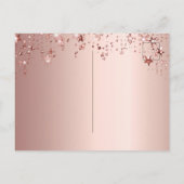 Afstudeerfeest roos gouden topper sterren 2025 briefkaart (Achterkant)