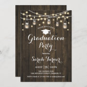 Afstudeerfeest - Rustiek Hout Kaart (Voorkant / Achterkant)