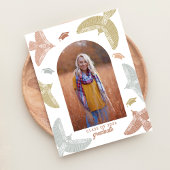 afstudeerfeest | Soaring Birds Boho Folk Art Aankondigingskaart