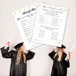 Afstudeerfeest spel, Ken de afgestudeerde spel, Briefkaart