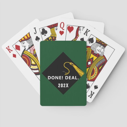Afstudeerfeest spelletjes cadeau pokerkaarten (Achterkant)