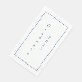 Afstudeerfeest Student Afstuderen 2025 Tekst Blauw Servet (Hoek)