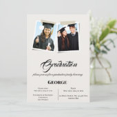 Afstudeerfeest ter ere van de uitnodiging (Staand voorkant)