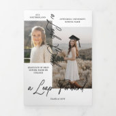 Afstudeerfeest Toen & Nu Afstudeerder Fotocollage Drieluik Aankondiging (Cover)