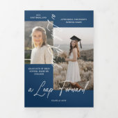 Afstudeerfeest Toen & Nu Afstudeerder Fotocollage Drieluik Aankondiging (Cover)