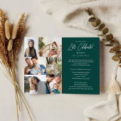 Afstudeerfeest Toen & Nu Afstudeerder Fotocollage Drieluik Aankondiging