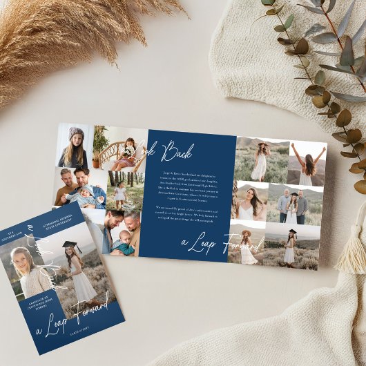 Afstudeerfeest Toen & Nu Afstudeerder Fotocollage Drieluik Aankondiging