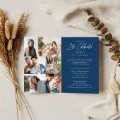 Afstudeerfeest Toen & Nu Afstudeerder Fotocollage Drieluik Aankondiging