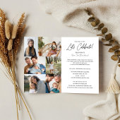 Afstudeerfeest Toen & Nu Afstudeerder Fotocollage Drieluik Aankondiging