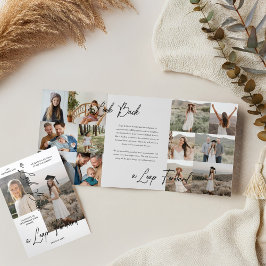 Afstudeerfeest Toen & Nu Afstudeerder Fotocollage Drieluik Aankondiging