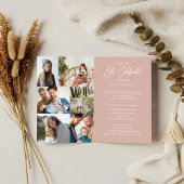 Afstudeerfeest Toen & Nu Afstudeerder Fotocollage Drieluik Aankondiging