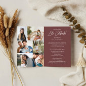 Afstudeerfeest Toen & Nu Afstudeerder Fotocollage Drieluik Aankondiging