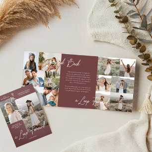 Afstudeerfeest Toen & Nu Afstudeerder Fotocollage Drieluik Aankondiging