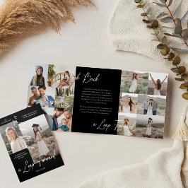 Afstudeerfeest Toen & Nu Afstudeerder Fotocollage Drieluik Aankondiging