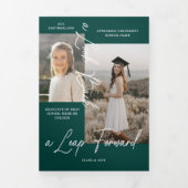 Afstudeerfeest Toen & Nu Afstudeerder Fotocollage Drieluik Aankondiging (Cover)