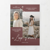 Afstudeerfeest Toen & Nu Afstudeerder Fotocollage Drieluik Aankondiging (Cover)