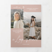 Afstudeerfeest Toen & Nu Afstudeerder Fotocollage Drieluik Aankondiging (Cover)