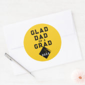 Afstudeerfeest Trots Vader Ronde Sticker (Envelop)