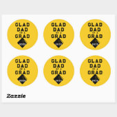 Afstudeerfeest Trots Vader Ronde Sticker (Vel)