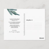 Afstudeerfeest uitgesteld Waterverf groen Briefkaart (Achterkant)